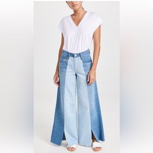 Frame Split Seam Wide Leg Jeans